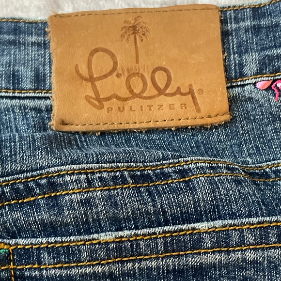 Lily Pulitzer bee/fly Print Jeans Size 8~6D - Picture 5 of 9
